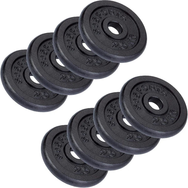 Čuguna svaru diski 30 mm, 2–20 kg komplekti