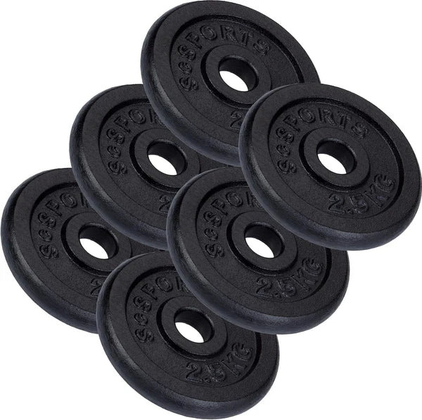 Čuguna svaru diski 30 mm, 2–20 kg komplekti