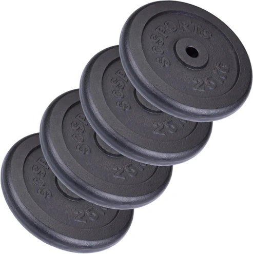 Čuguna svaru diski 30/31 mm, 20–120 kg