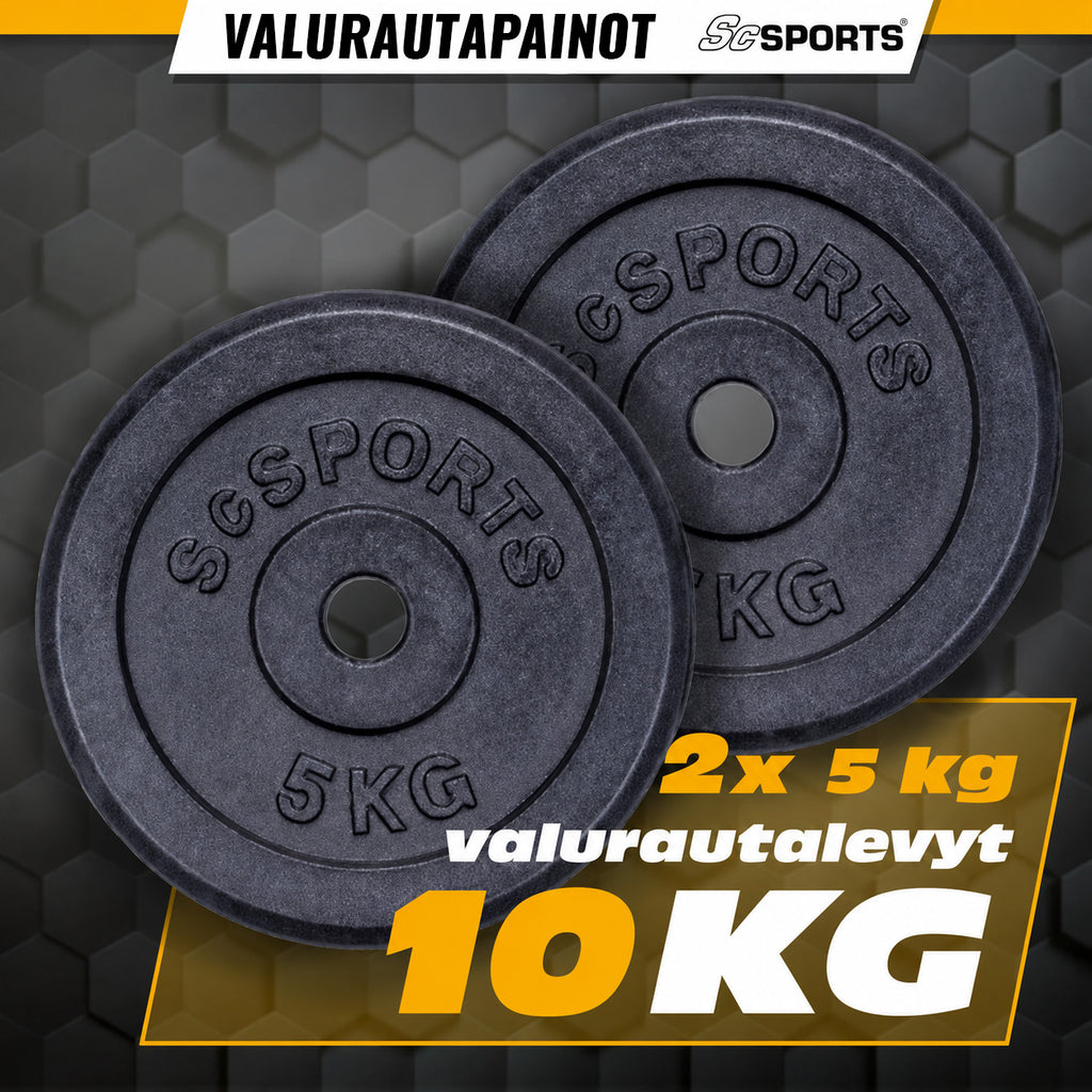 Čuguna svaru disku komplekts 30/31 mm 10–40 kg