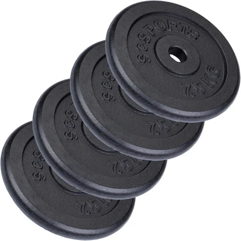 Čuguna svaru disku komplekts 30/31 mm, 15–60 kg