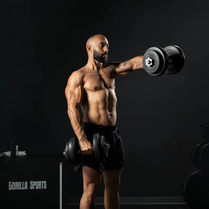 Regulējams vinila hanteļu komplekts 20 kg