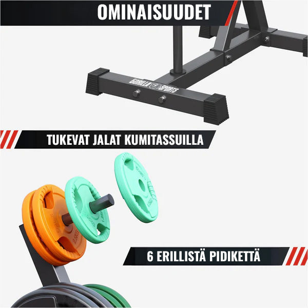 Svaru disku statīvs 30/31 mm svaru diskiem, melns, 200 kg