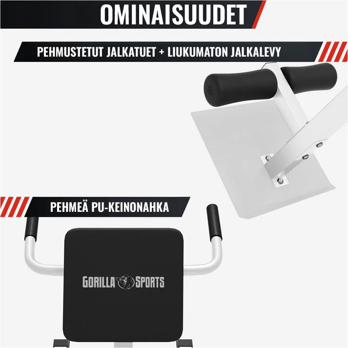Regulējams muguras sols ar atbalsta rokturiem, balts