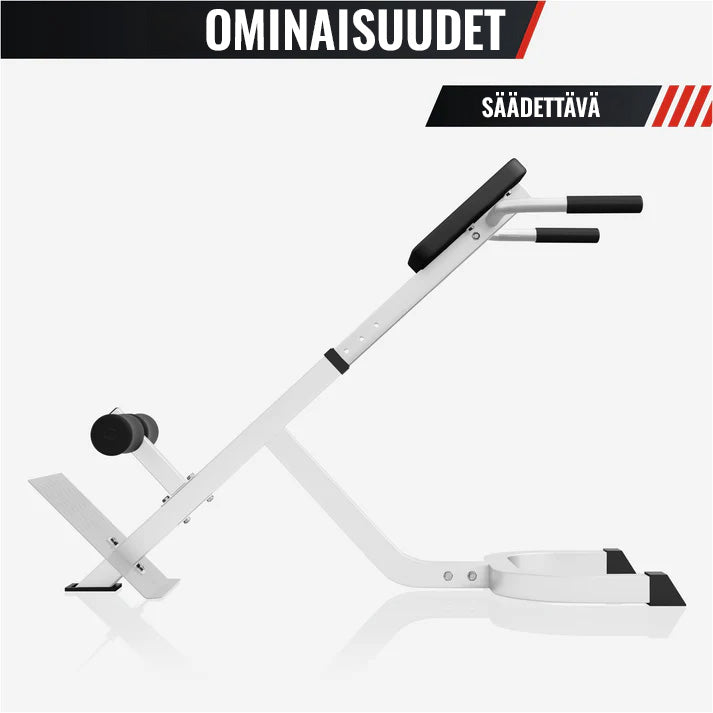 Regulējams muguras sols ar atbalsta rokturiem, balts