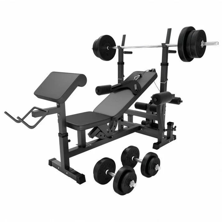 Regulējams svarcelšanas sols + 100 kg stieņa komplekts, Black Edition