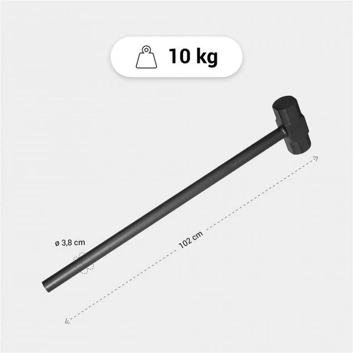 Priekšā svērts spēka āmurs funkcionālajiem treniņiem 6-30kg