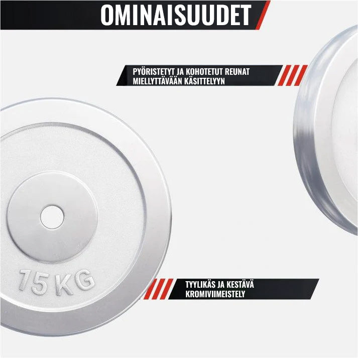Hromēts svaru disks 15 kg 30 mm