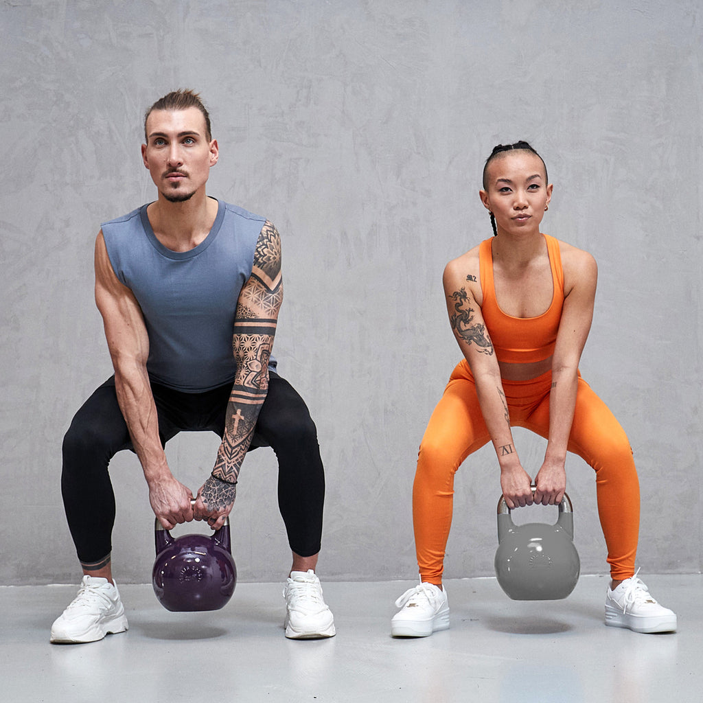 Sacensību kettlebell 36 kg, pelēks, lietais tērauds
