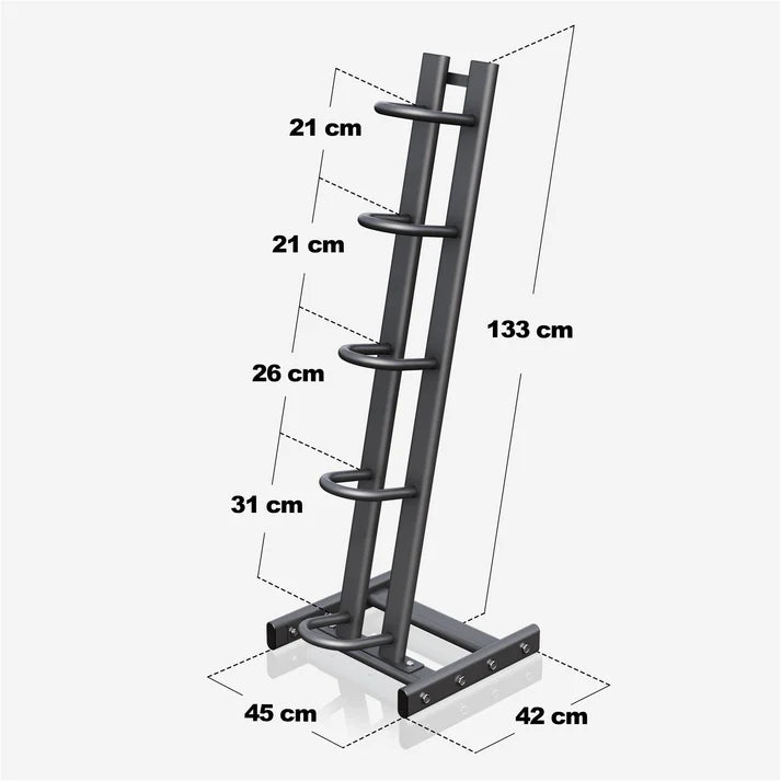 Medicīnas bumbu statīvs 5 bumbām 129 cm