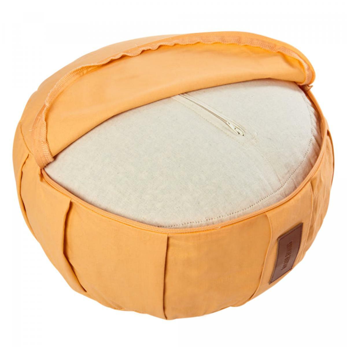 Kokvilnas jogas spilvens 34 x 18 cm, oranžs