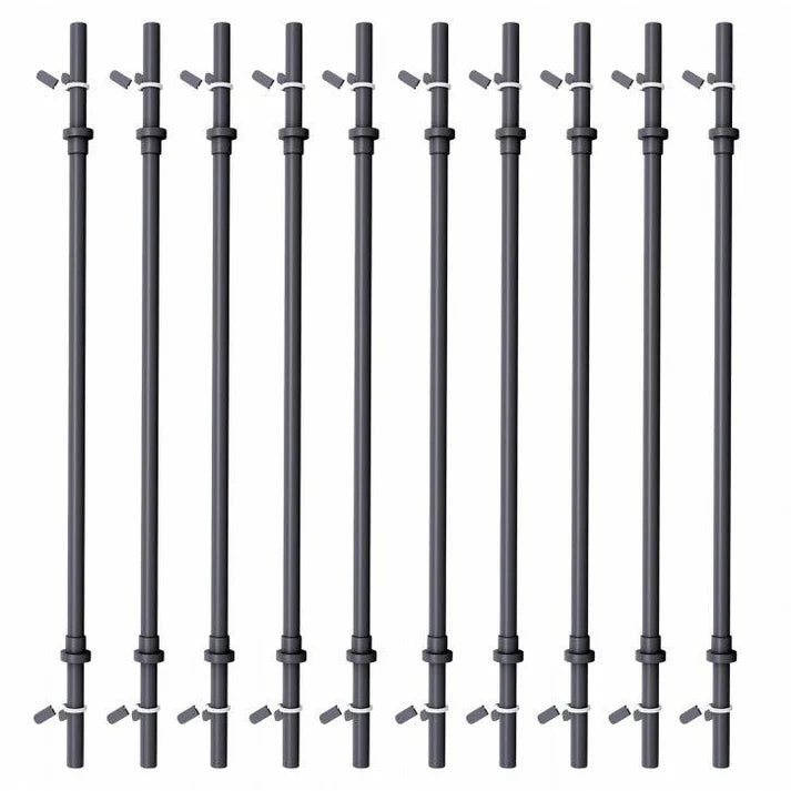 Aerobika/pump stienis 130 cm – ar atsperu fiksatoriem, melns