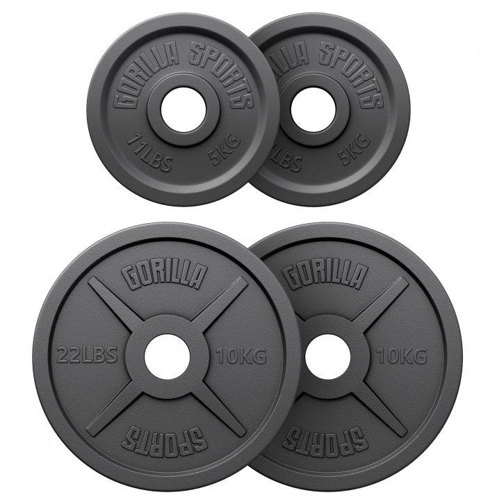 Olympia-levypainosarja 30 kg valurauta 50/51 mm