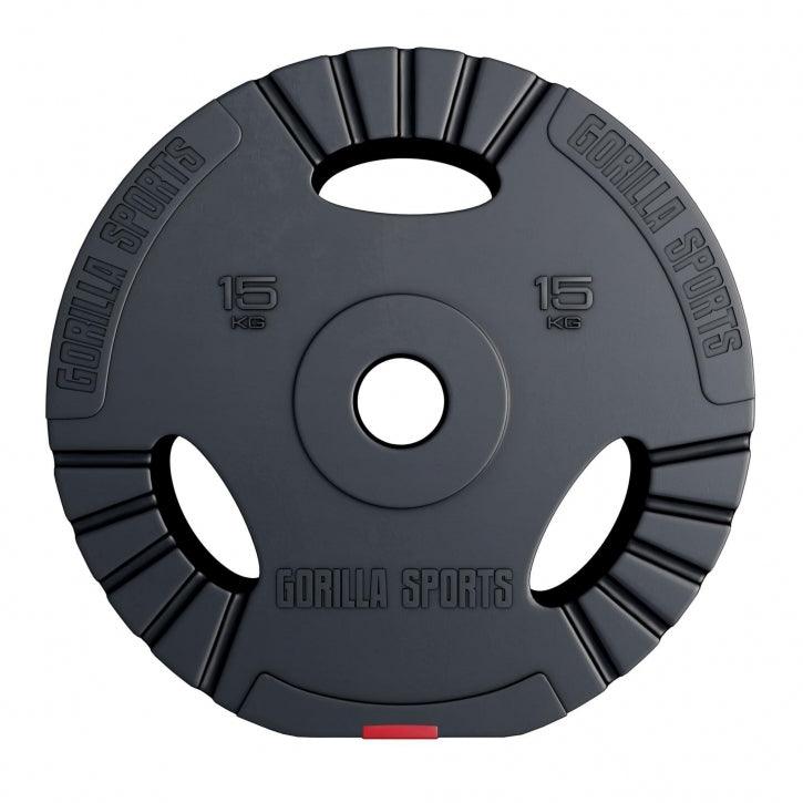 Tri Grip painolevysarja 30 kg 50/51 mm, muovipinnoitettu
