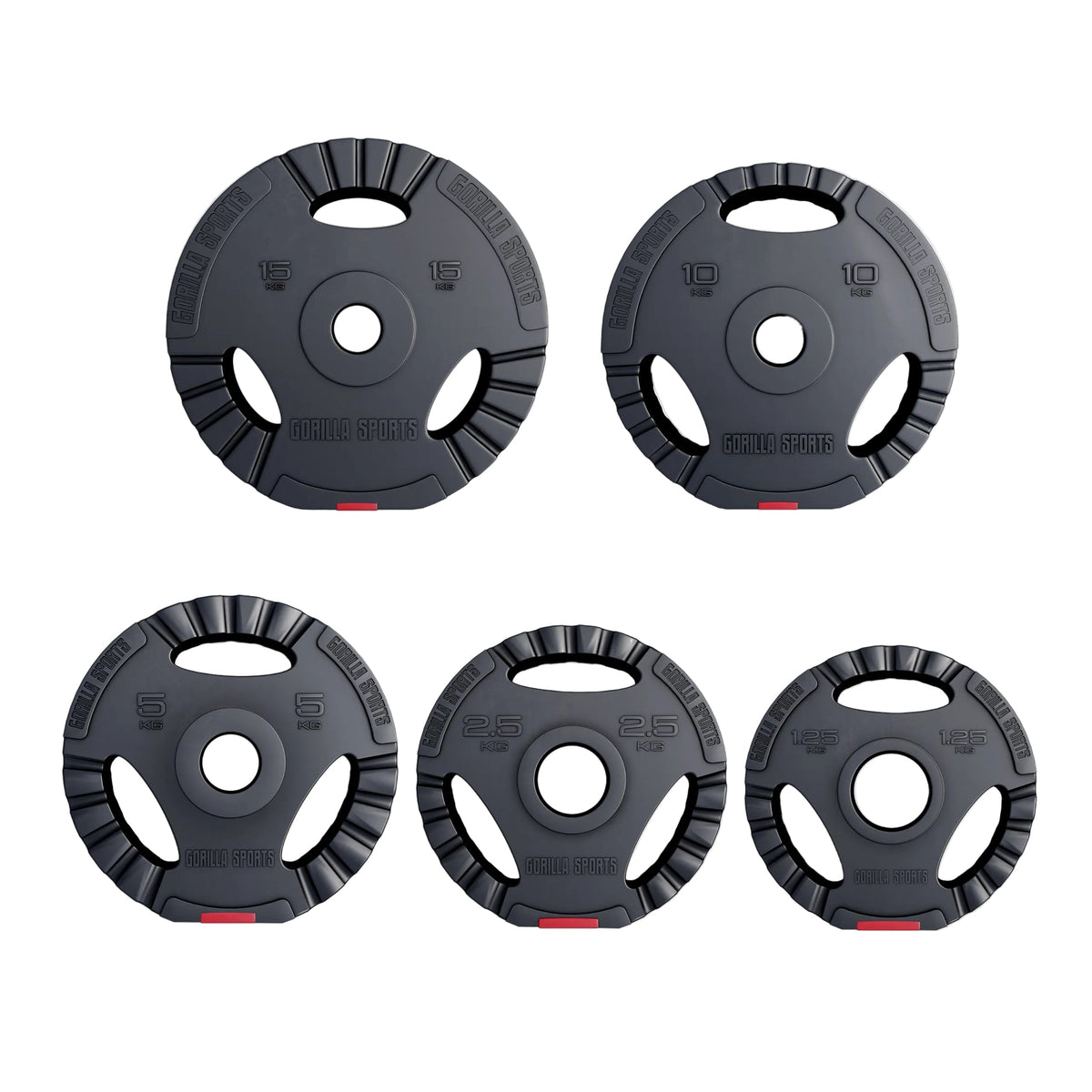 Tri Grip painolevysarja 30 kg 50/51 mm, muovipinnoitettu