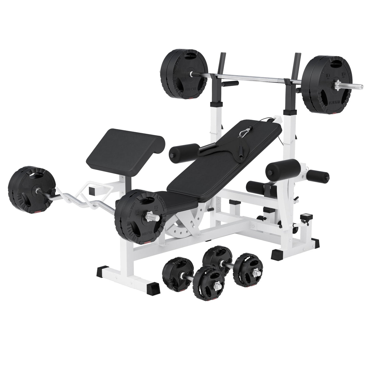 Voima-asema ja 100 kg muovipinnoitettu levysarja