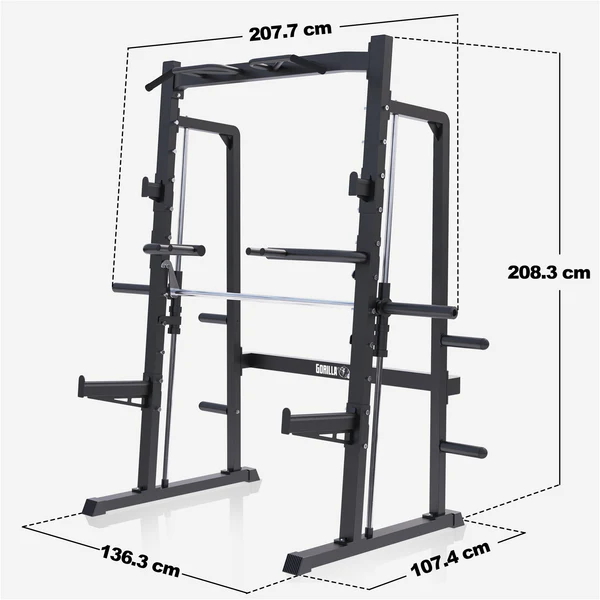 Half Rack Smith trenažieris ar svaru disku turētājiem