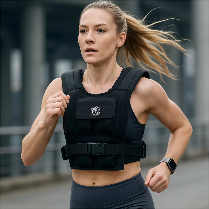 Regulējama svaru veste 10 kg, melna