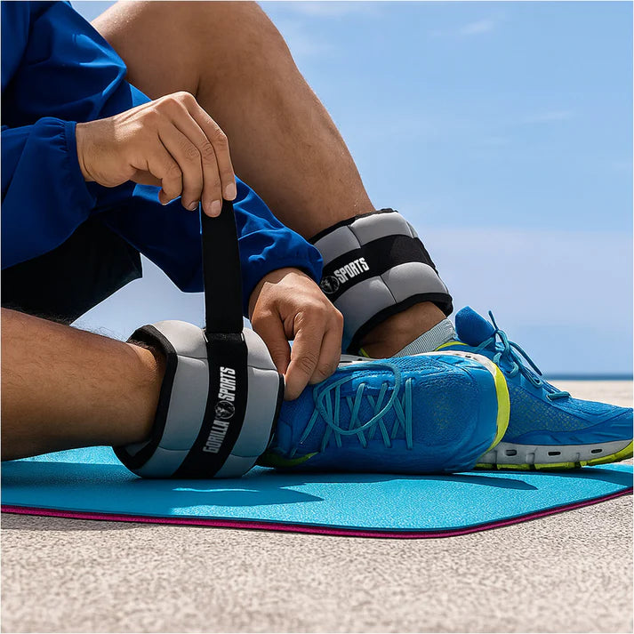 Regulējami plaukstu un potīšu svari 0,45–2,25 kg, pelēki