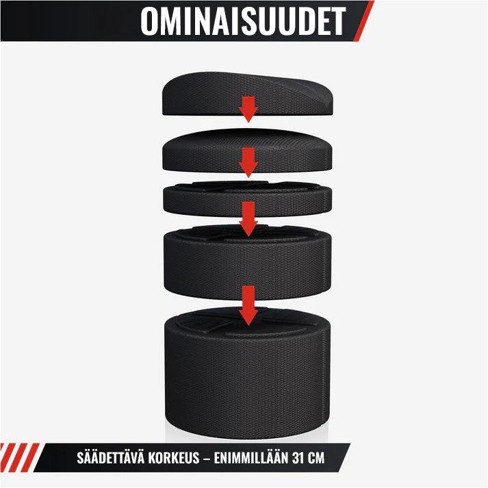 Regulējams muguras stiepšanas palīglīdzeklis ar 3 augstuma līmeņiem