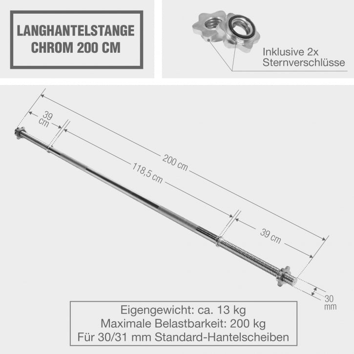Taisns stienis ar vītņotiem fiksatoriem 200 cm