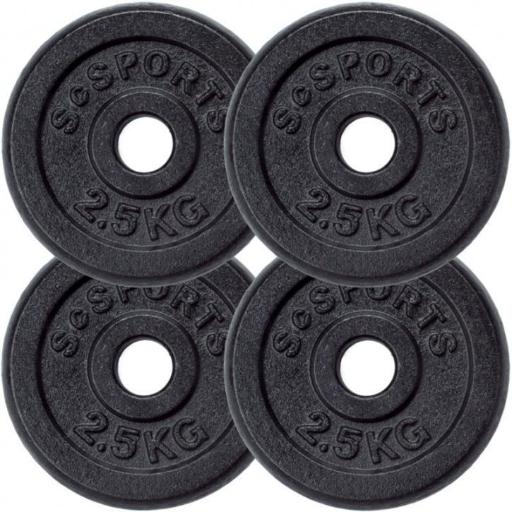 ScSPORTS svaru diski 4 x 2,5 kg, 30 mm