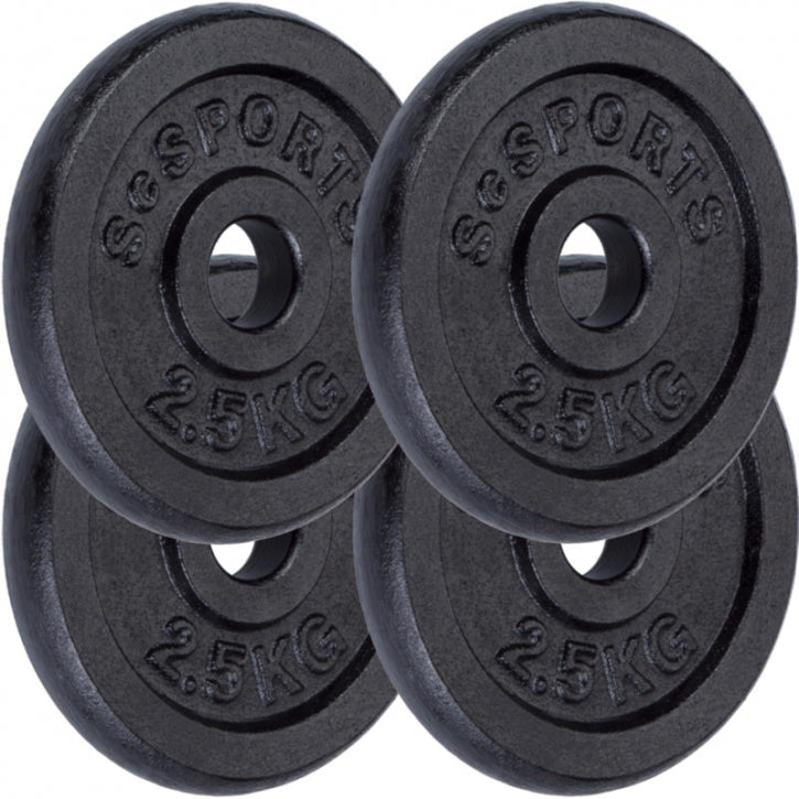 ScSPORTS svaru diski 4 x 2,5 kg, 30 mm