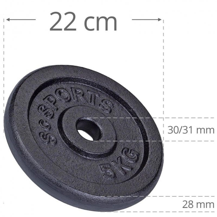 ScSPORTS svaru diski 4 x 5 kg, 30 mm