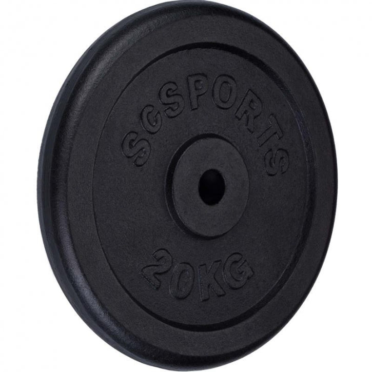 ScSPORTS čuguna svaru disks 20 kg, 30 mm