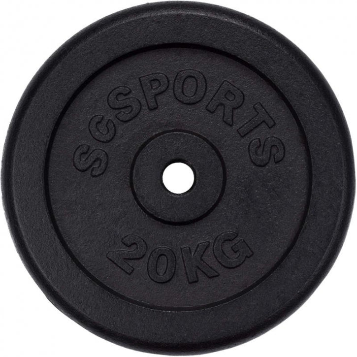 ScSPORTS čuguna svaru disks 20 kg, 30 mm
