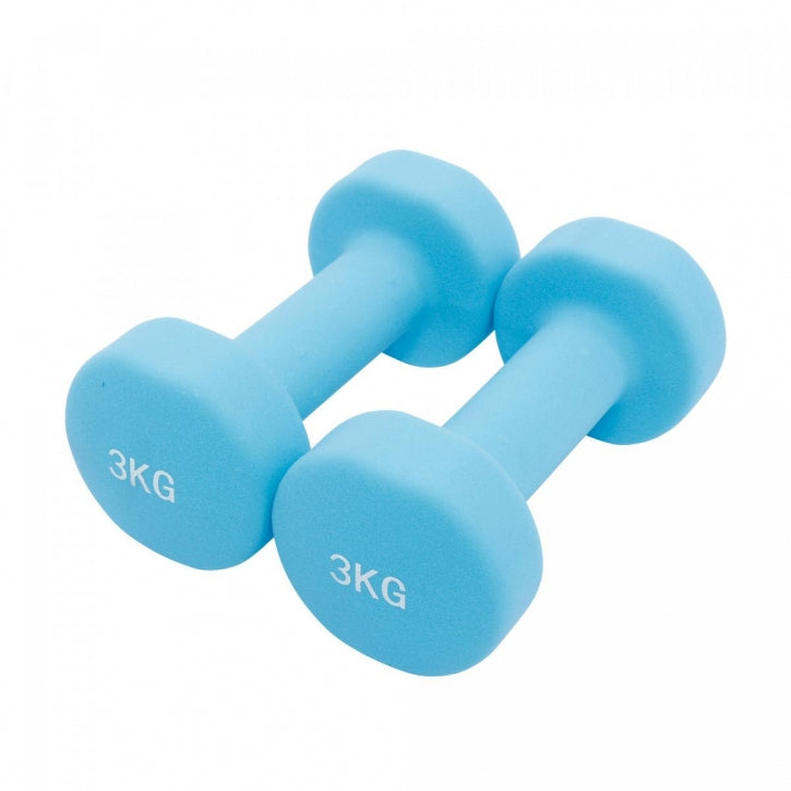 Neoprēna hanteles komplekts 12 kg ar uzglabāšanas koferi