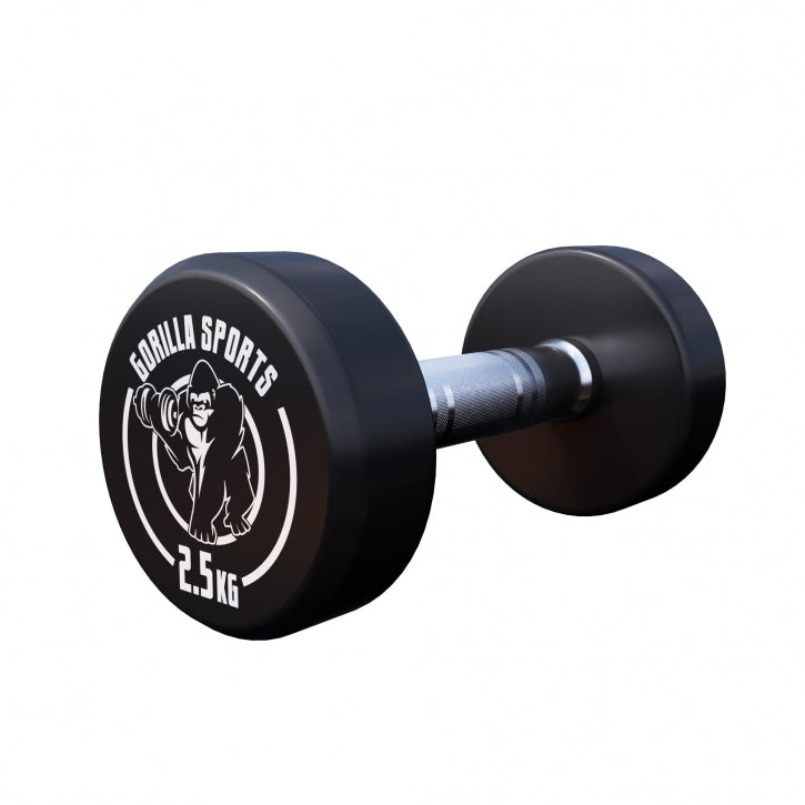 Pro fiksēts hanteļu pāris, ar gumijas pārklājumu, 2,5–15 kg