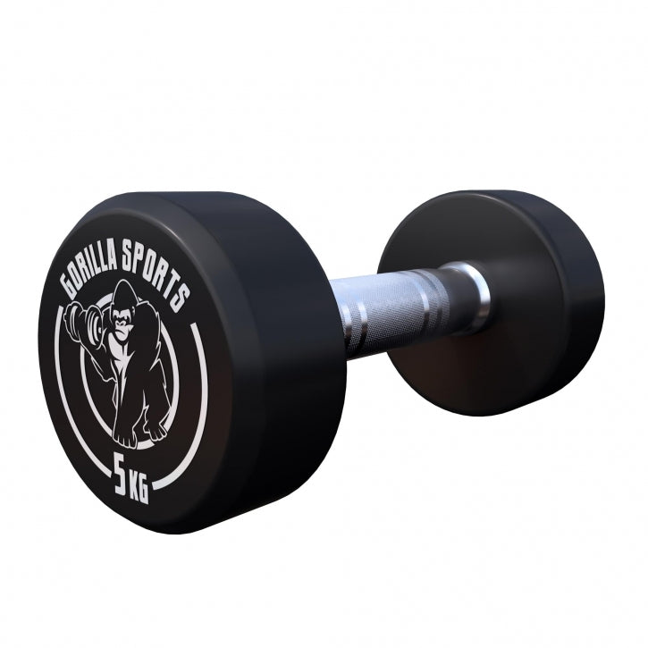 Pro fiksēts hanteļu pāris, ar gumijas pārklājumu, 2,5–15 kg