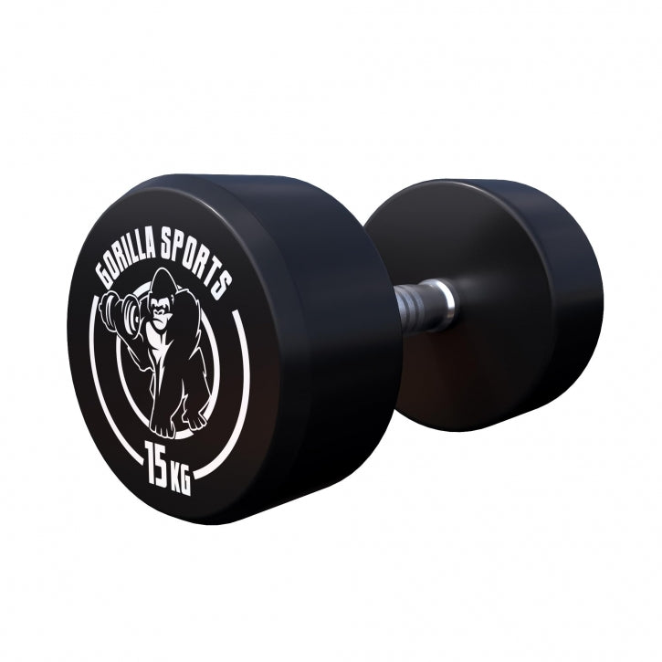 Pro fiksēts hanteļu pāris, ar gumijas pārklājumu, 2,5–15 kg