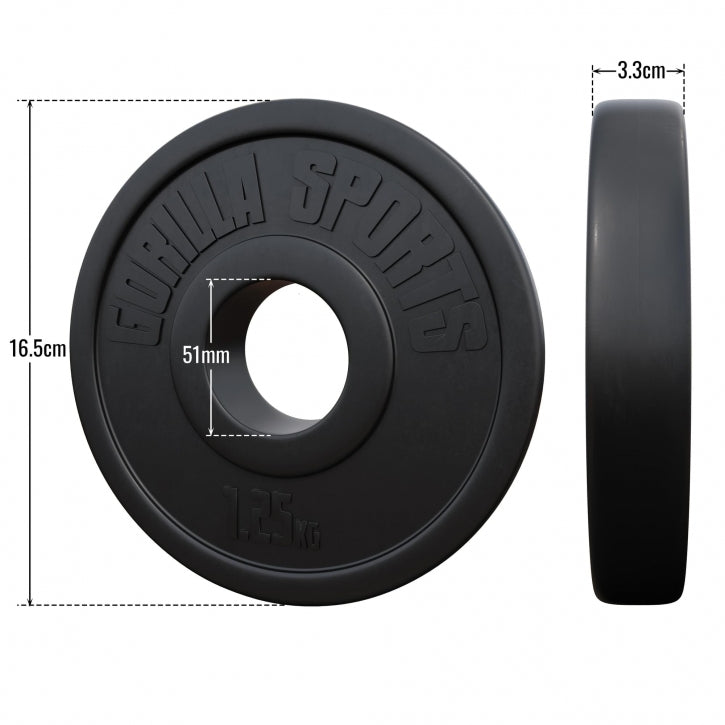 Ar vinilu pārklāts svaru disks 1,25 kg 50 mm