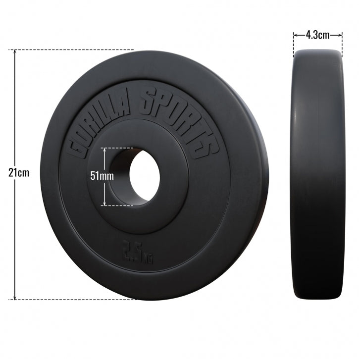 Ar vinilu pārklāts svaru disks 2,5 kg 50 mm