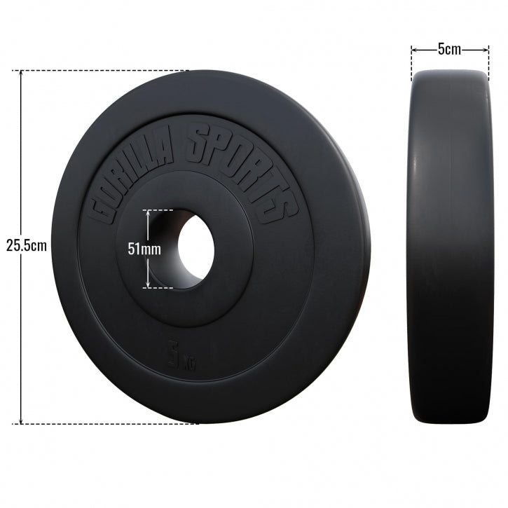 Ar vinilu pārklāts svaru disks 5 kg 50 mm