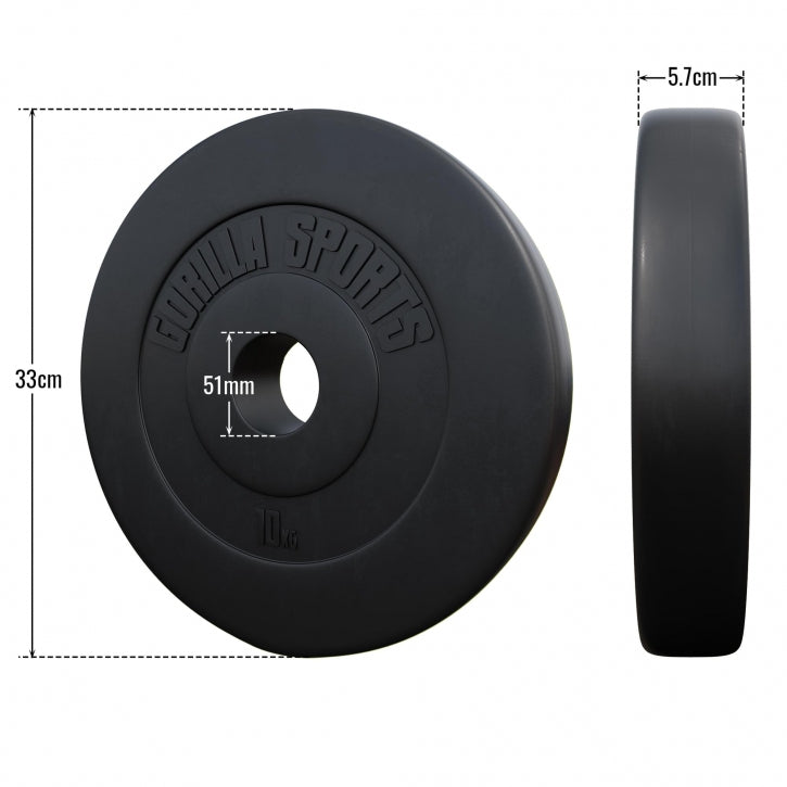 Ar vinilu pārklāts svaru disks 10 kg 50 mm