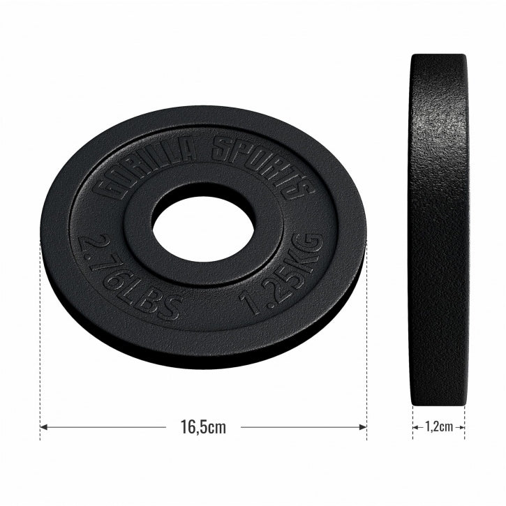 Čuguna svaru disks 1,25 kg 50 mm