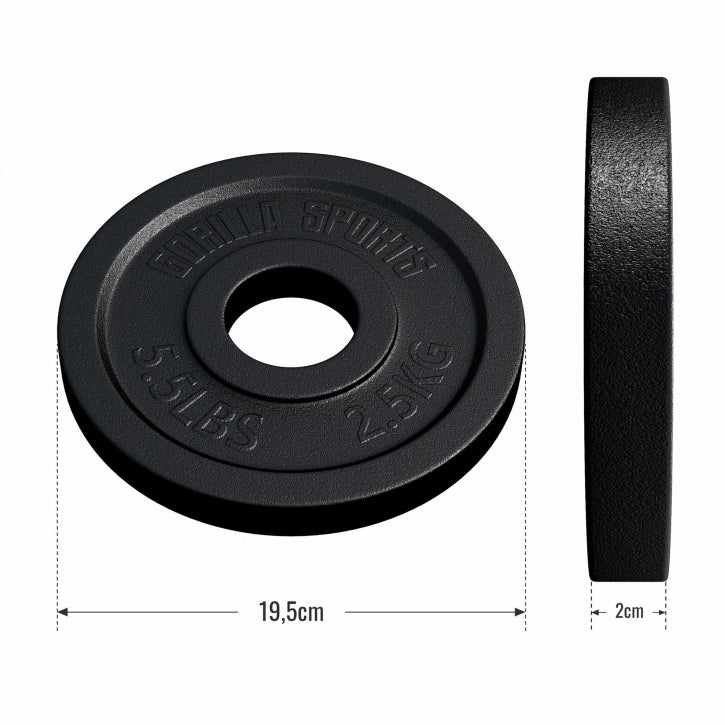 Čuguna svaru disks 2,5 kg 50 mm