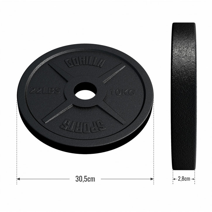 Čuguna svaru disks 10 kg 50 mm