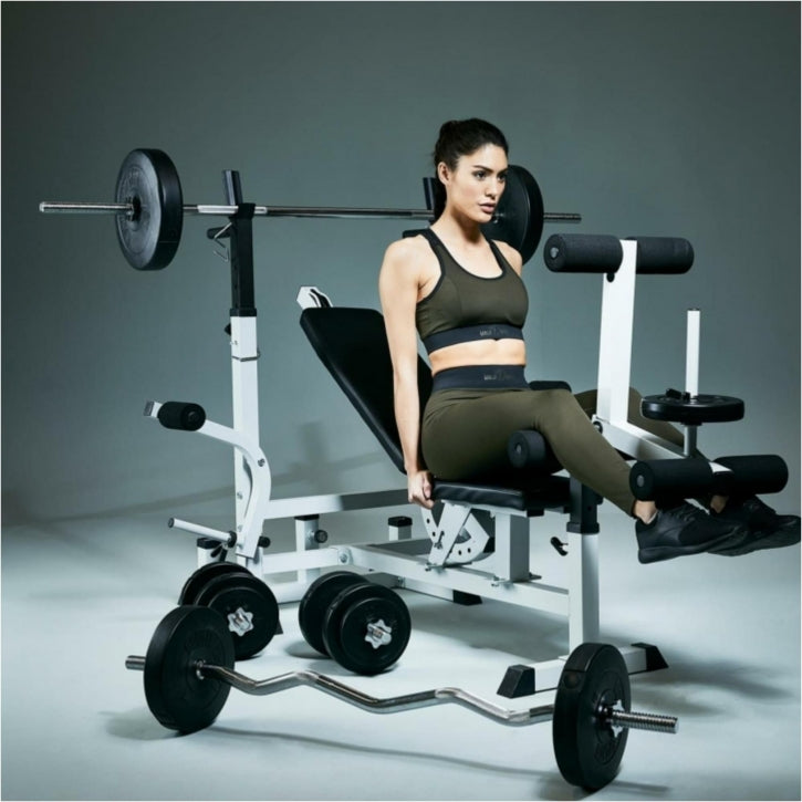 Regulējams daudzfunkcionāls sols max 280 kg, balts