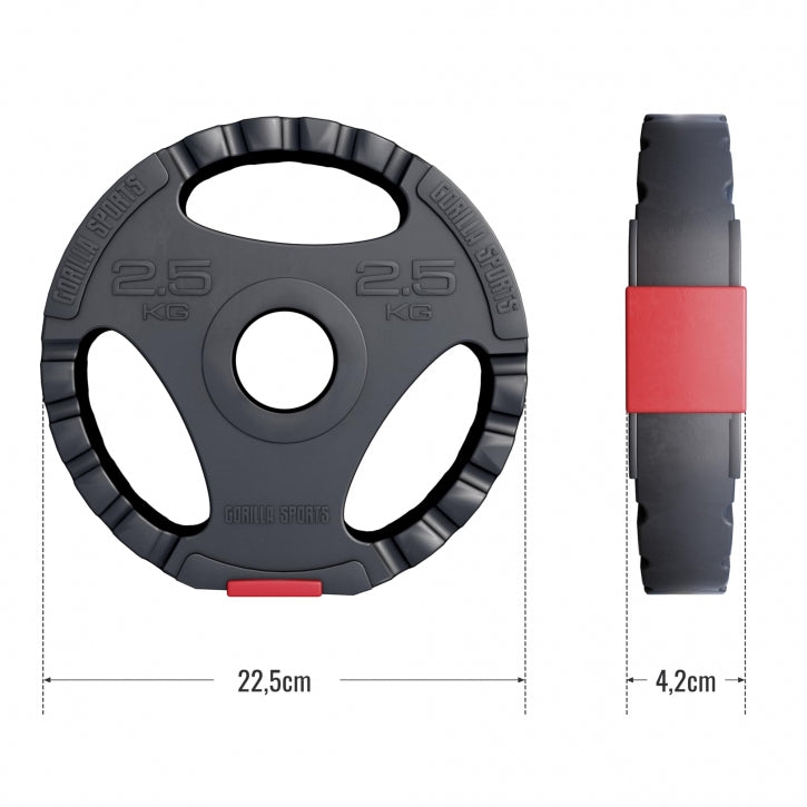 Tri Grip vinila svaru disks 2,5 kg 50 mm