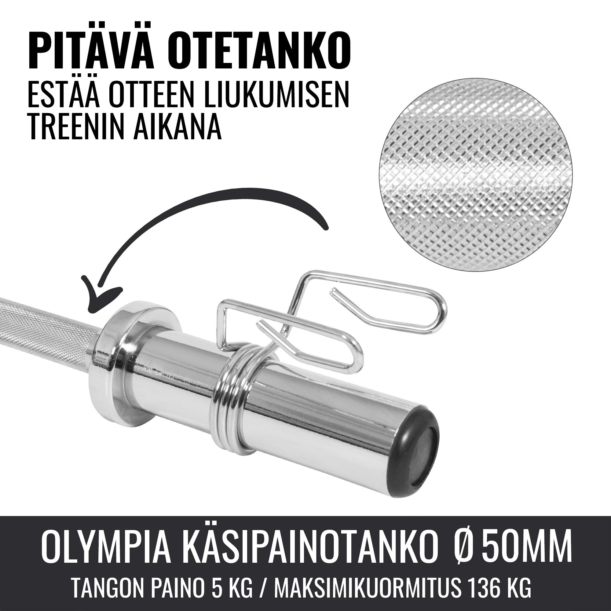 Olimpiskais EZ izliektais stienis un hanteles stieņu komplekts 75 kg