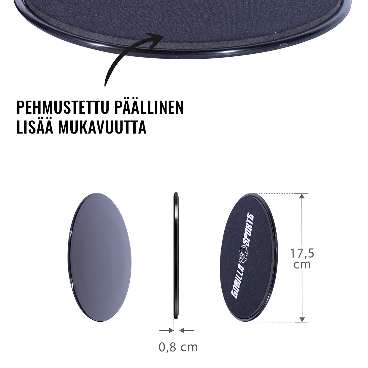 Slīdēšanas diski ar uzglabāšanas maisiņu, 2 gab.