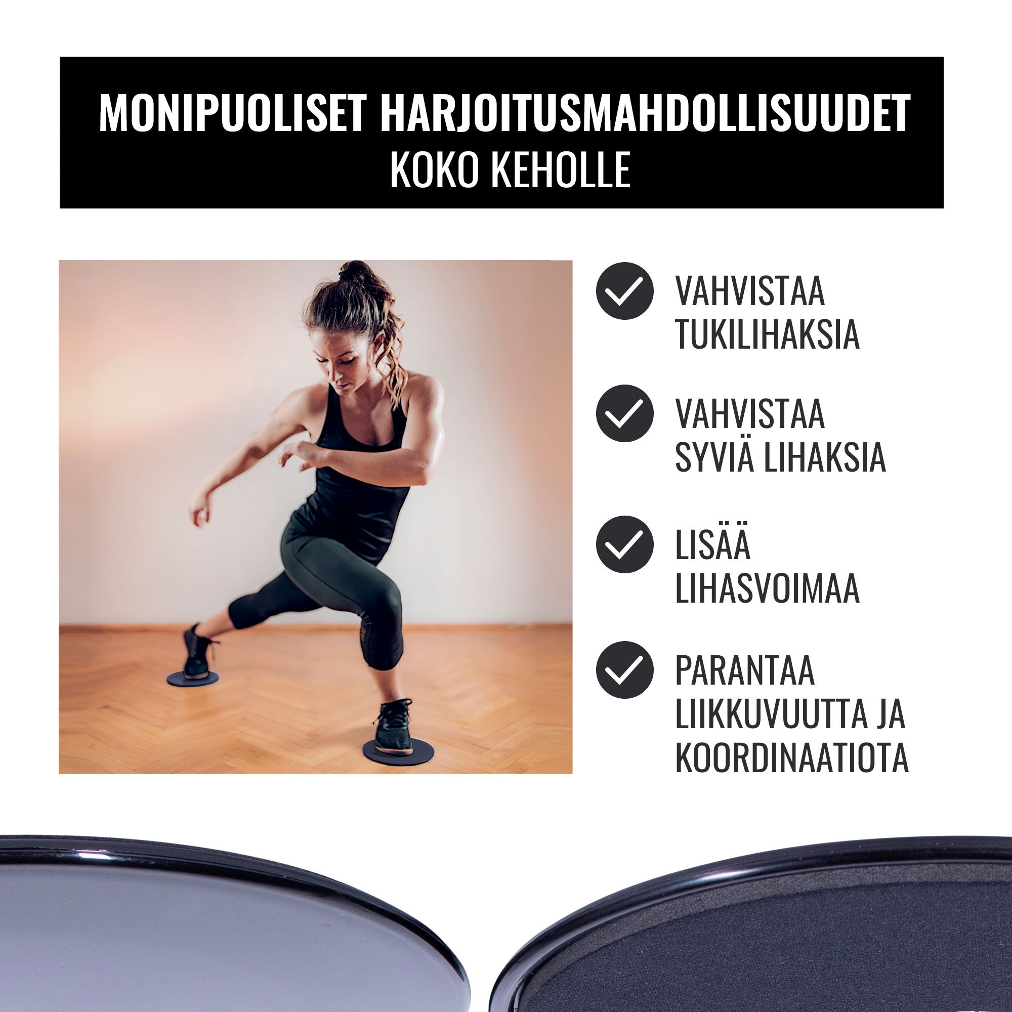 Slīdēšanas diski ar uzglabāšanas maisiņu, 2 gab.