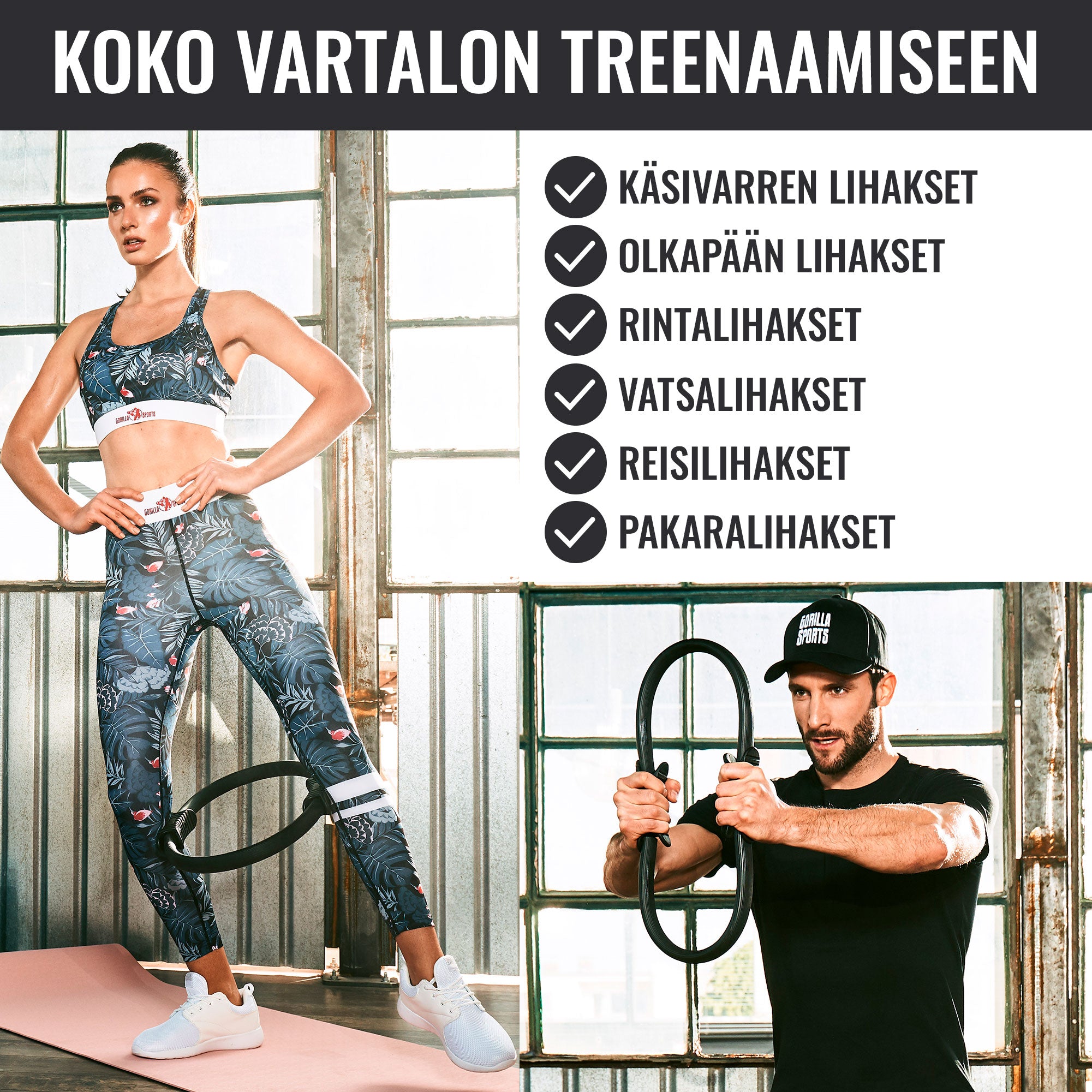 Pilates gredzens 39 cm ar ergonomiskiem rokturiem