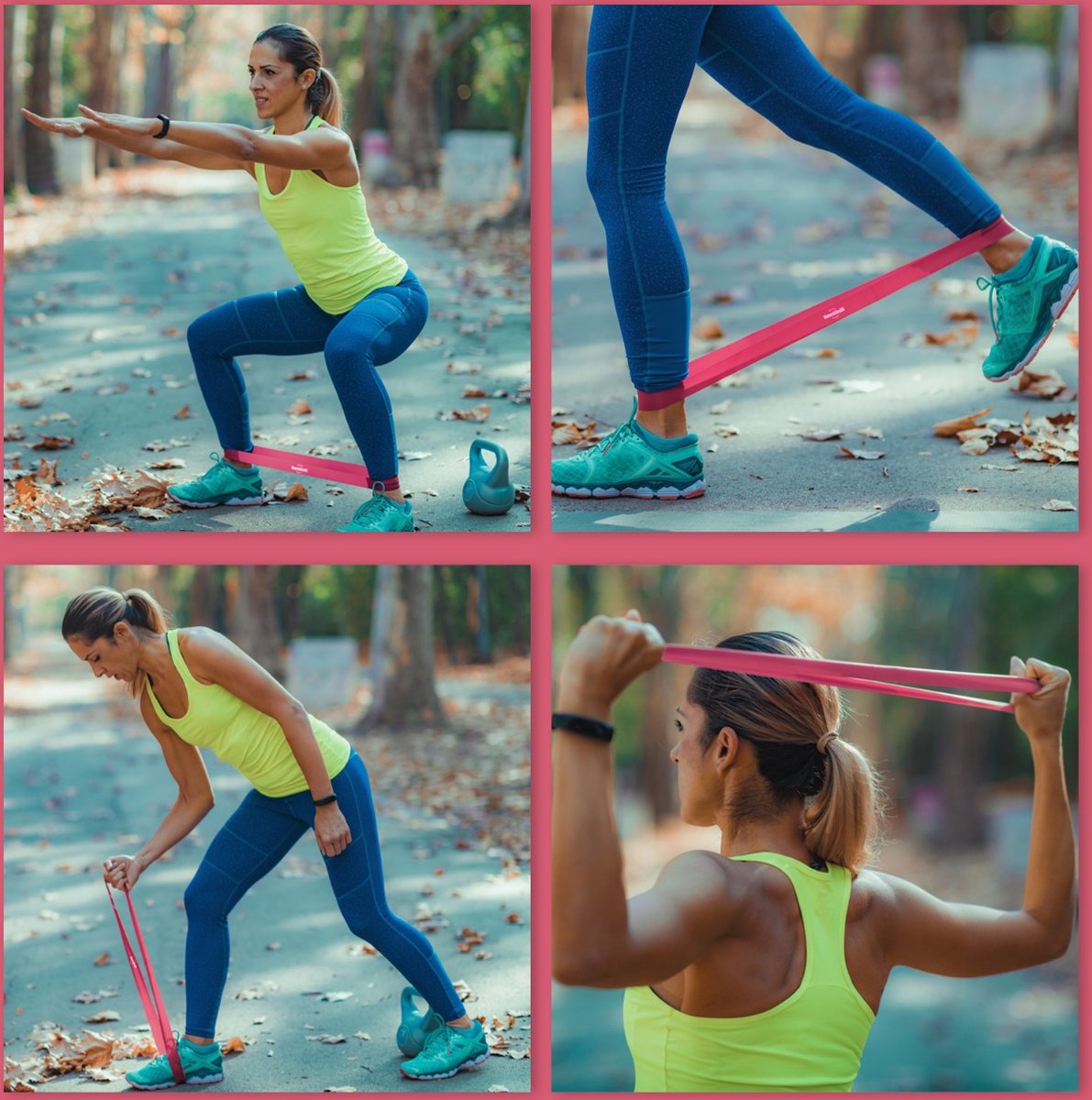 Women's Health BODY mini band -vastuskuminauha, pinkki