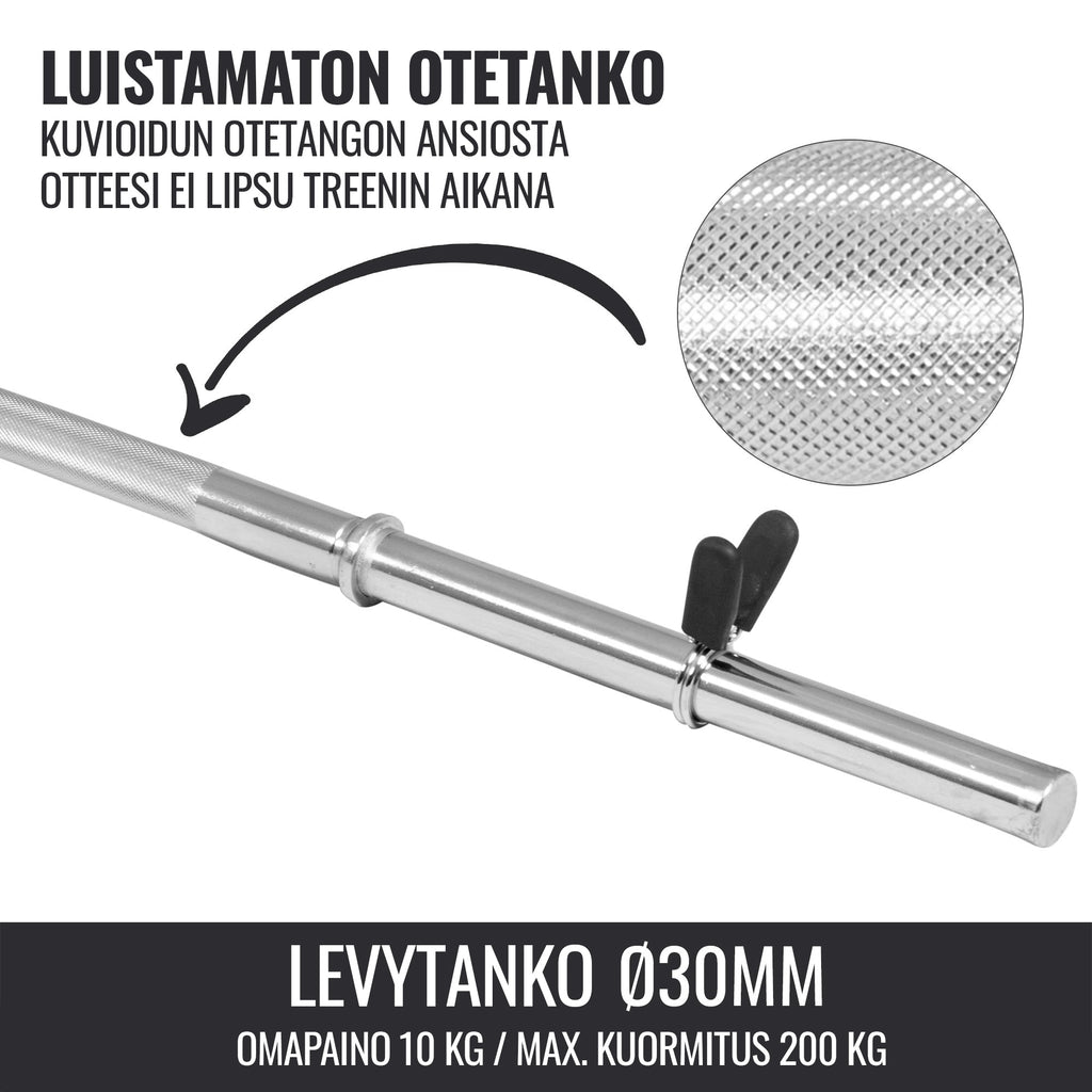 Stieņu komplekts 30 mm ar atsperu fiksatorām, 4 stieņi
