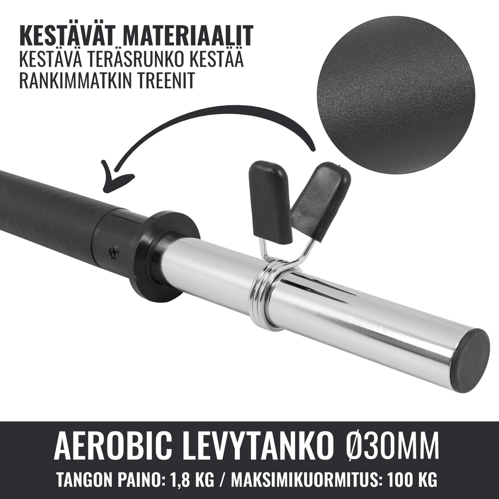 Aerobika stienis ar atsperu fiksatoriem 130 cm